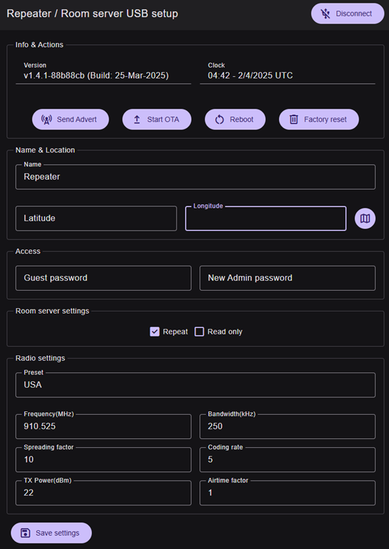 MeshCore Configuration Interface
